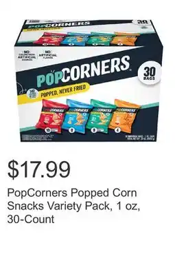 Costco PopCorners Popped Corn Snacks Variety Pack, 1 oz, 30-Count offer