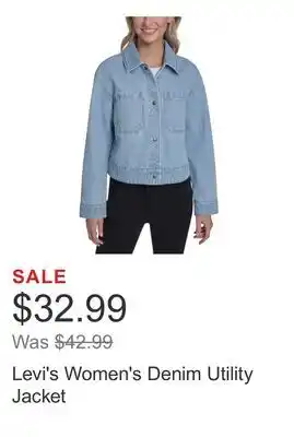 Costco Levi's Women's Denim Utility Jacket offer