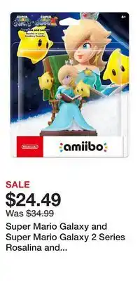 Game Stop Super Mario Galaxy and Super Mario Galaxy 2 Series Rosalina and Lumas amiibo offer