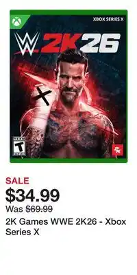 Game Stop 2K Games WWE 2K26 - Xbox Series X offer