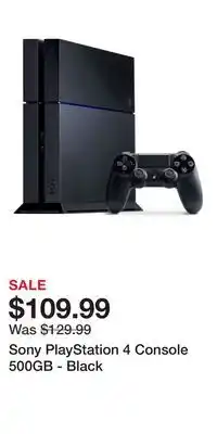 Game Stop Sony PlayStation 4 Console 500GB - Black offer