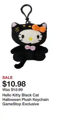 Game Stop Hello Kitty Black Cat Halloween Plush Keychain GameStop Exclusive offer