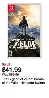 Game Stop The Legend of Zelda: Breath of the Wild - Nintendo Switch offer