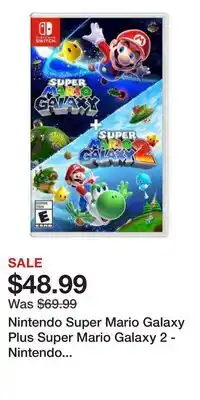Game Stop Nintendo Super Mario Galaxy Plus Super Mario Galaxy 2 - Nintendo Switch offer