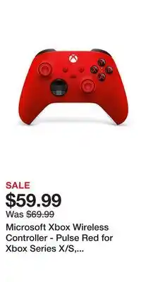 Game Stop Microsoft Xbox Wireless Controller - Pulse Red for Xbox Series X/S, Xbox One, and Windows Devices offer