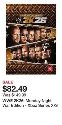 Game Stop WWE 2K26: Monday Night War Edition - Xbox Series X/S offer