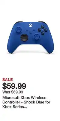Game Stop Microsoft Xbox Wireless Controller - Shock Blue for Xbox Series X/S, Xbox One, and Windows Devices offer