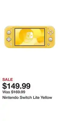 Game Stop Nintendo Switch Lite Yellow offer