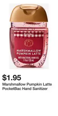 Bath & Body Works Marshmallow Pumpkin Latte PocketBac Hand Sanitizer offer