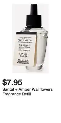 Bath & Body Works Santal + Amber Wallflowers Fragrance Refill offer