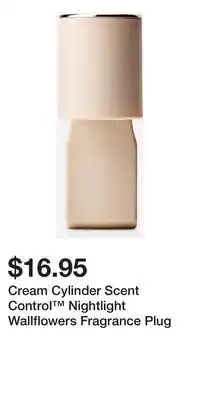 Bath & Body Works Cream Cylinder Scent Control Nightlight Wallflowers Fragrance Plug offer