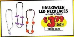 Ollie's HALLOWEEN LED NECKLACES offer