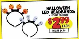 Ollie's HALLOWEEN LED HEADBANDS offer