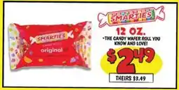 Ollie's SMARTIES THE CANDY WAFER ROLL YOU KNOW AND LOVE! offer