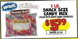 Ollie's Nerds, Skittles, Tootsie Roll SNACK SIZE CANDY MIX offer