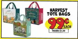 Ollie's HARVEST TOTE BAGS offer