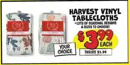 Ollie's HARVEST VINYL TABLECLOTHS offer