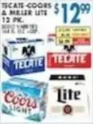 Associated Tecate-Coors & Miller Lite offer