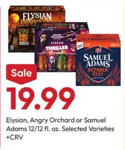 Stater Bros Elysian, Angry Orchard or Samuel Adams offer
