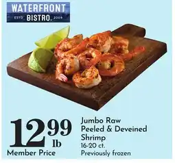 Pavilions Jumbo Raw Peeled & Deveined Shrimp offer