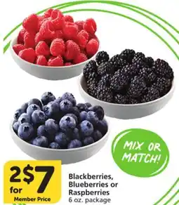 Albertsons Blackberries, Blueberries or Raspberries offer
