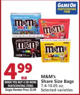 Albertsons M&M's Share Size Bags offer