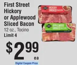 Smart & Final First Street Hickory or Applewood Sliced Bacon offer