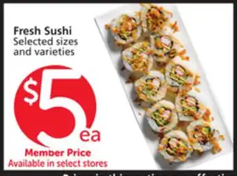 Albertsons Fresh Sushi offer