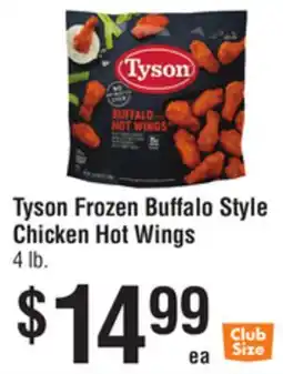 Smart & Final Tyson Frozen Buffalo Style Chicken Hot Wings offer