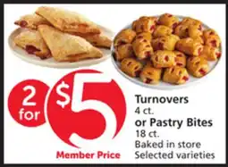 Albertsons Turnovers 4 ct. or Pastry Bites 18 ct offer