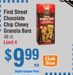 Smart & Final First Street Chocolate Chip Chewy Granola Bars offer