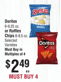 Smart & Final Doritos 6-9.25 oz. or Ruffles Chips 8-8.5 oz offer