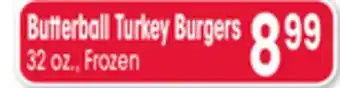 Jewel-Osco Butterball Turkey Burgers offer