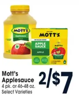 Jewel-Osco Mott's Applesauce offer