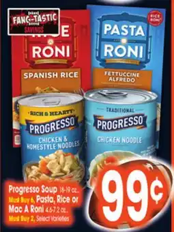Jewel-Osco Progresso Soup 18-19 oz., Must Buy 6, Pasta, Rice or Mac A Roni 4.6-7.2 oz., Must Buy 2 offer