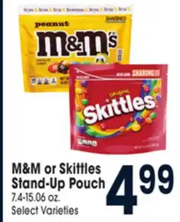 Jewel-Osco M&M or Skittles Stand-Up Pouch offer
