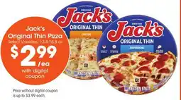 Food 4 Less Jack's Original Thin Pizza offer