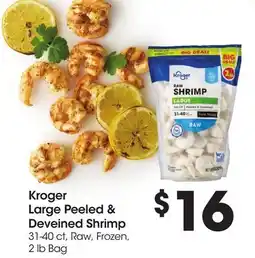 Food 4 Less Kroger Large Peeled & Deveined Shrimp offer