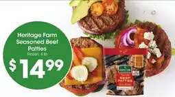 Food 4 Less Heritage Farm Seasoned Beef Patties offer