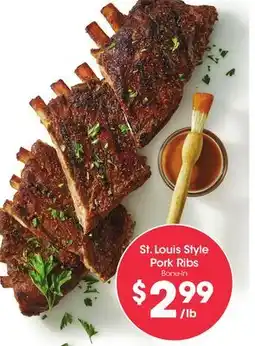 Food 4 Less St. Louis Style Pork Ribs offer