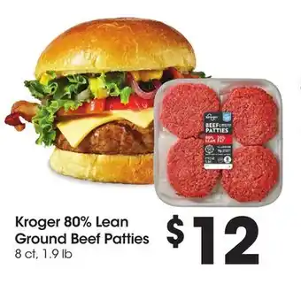 Food 4 Less Kroger 80% Lean Ground Beef Patties offer