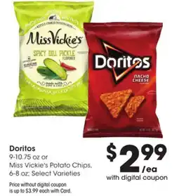 Mariano's Doritos Miss Vickie's Potato Chips offer