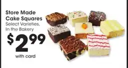 Mariano's Store Made Cake Squares offer