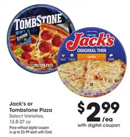 Mariano's Jack's or Tombstone Pizza offer