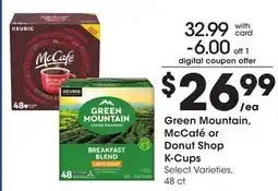 Mariano's Green Mountain, McCafé or Donut Shop K-Cups offer