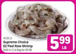 Tony’s Fresh Market Supreme Choice EZ Peel Raw Shrimp offer