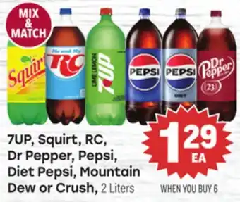 Tony’s Fresh Market 7UP, Squirt, RC, Dr Pepper, Pepsi, Diet Pepsi, Mountain Dew or Crush offer