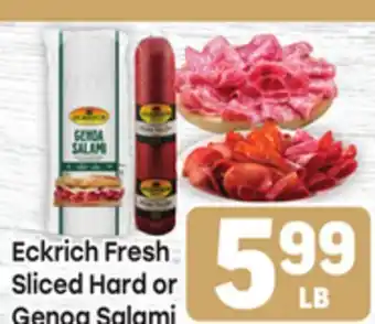 Tony’s Fresh Market Eckrich Fresh Sliced Hard or Genoa Salami offer