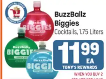 Tony’s Fresh Market BuzzBallz Biggies offer