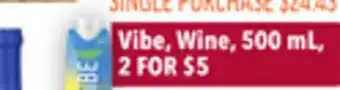 Tony’s Fresh Market Vibe, Wine offer